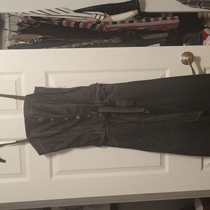 Womens one pice denim wide leg jump suit